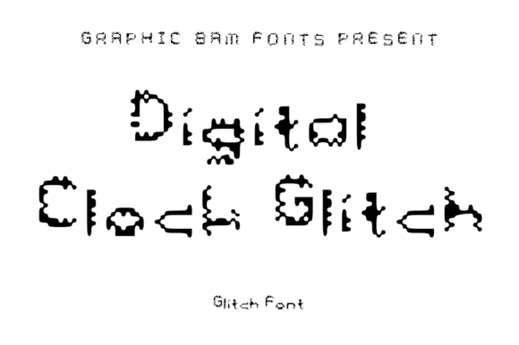 Digital Clock Glitch: A Glitched Typeface for Web Nerd Aesthetics
