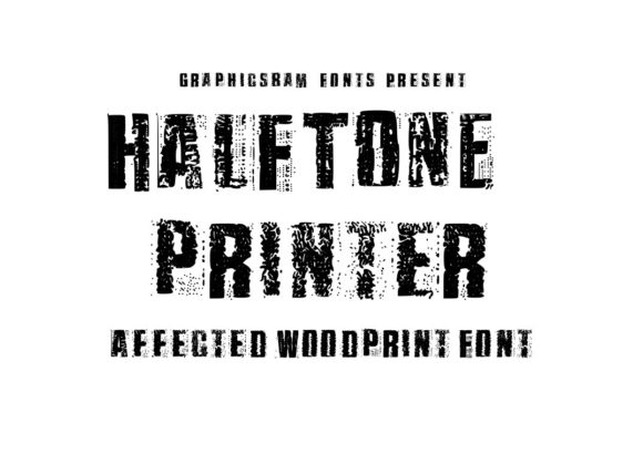 Halftone Printer: Bold Typography for Creative Projects
