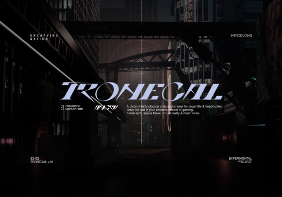 Tronecal: A Modern Display Font for Bold and Creative Design