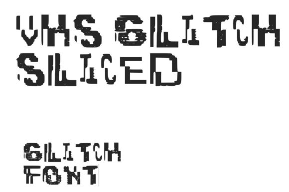 VHS Glitch 3 Sliced: A Retro-Inspired Glitch Font for Creative Expression